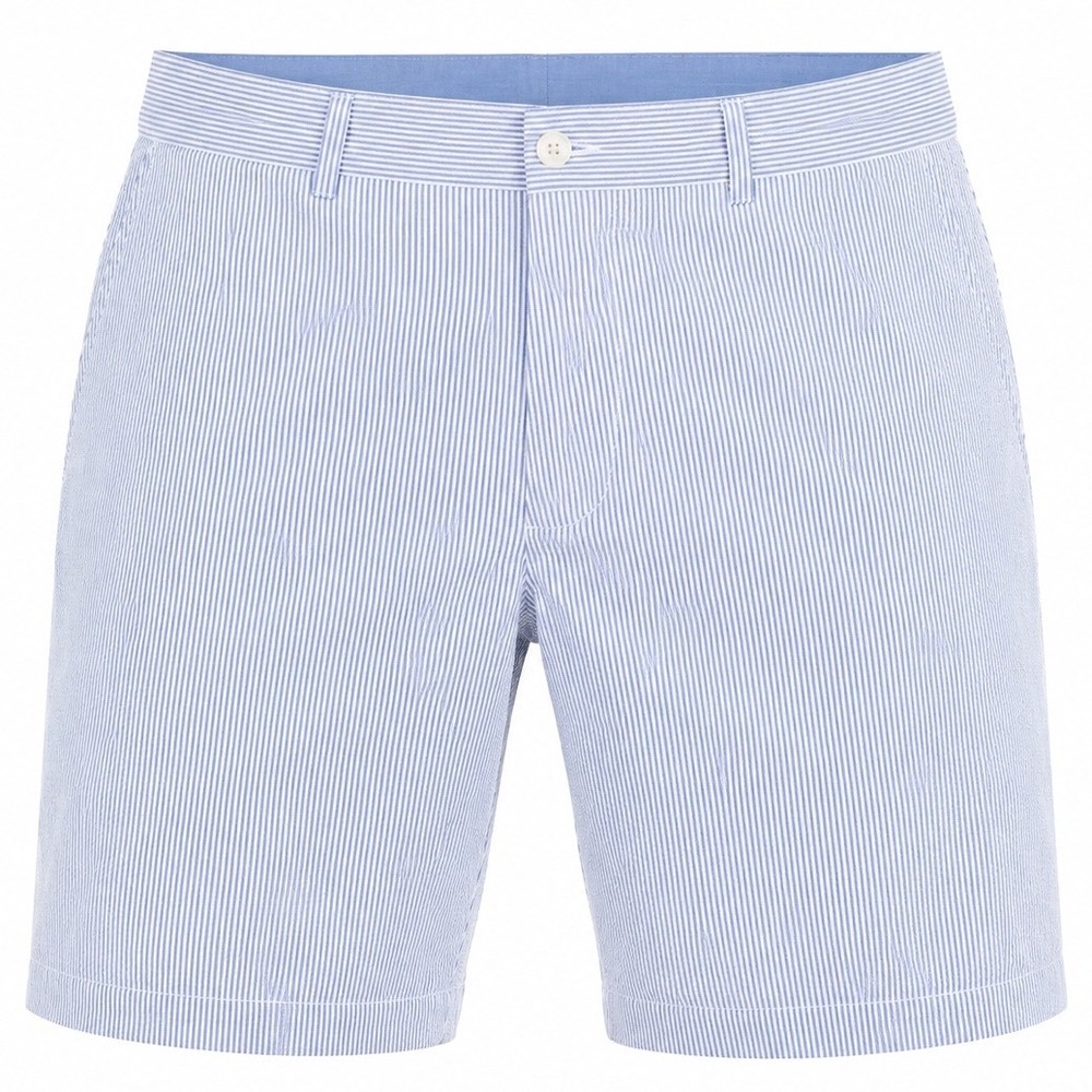 Pro Tour CoolPlay Seersucker Golf Shorts Mens‎ 36 Blue White Flat Front Golfcore
